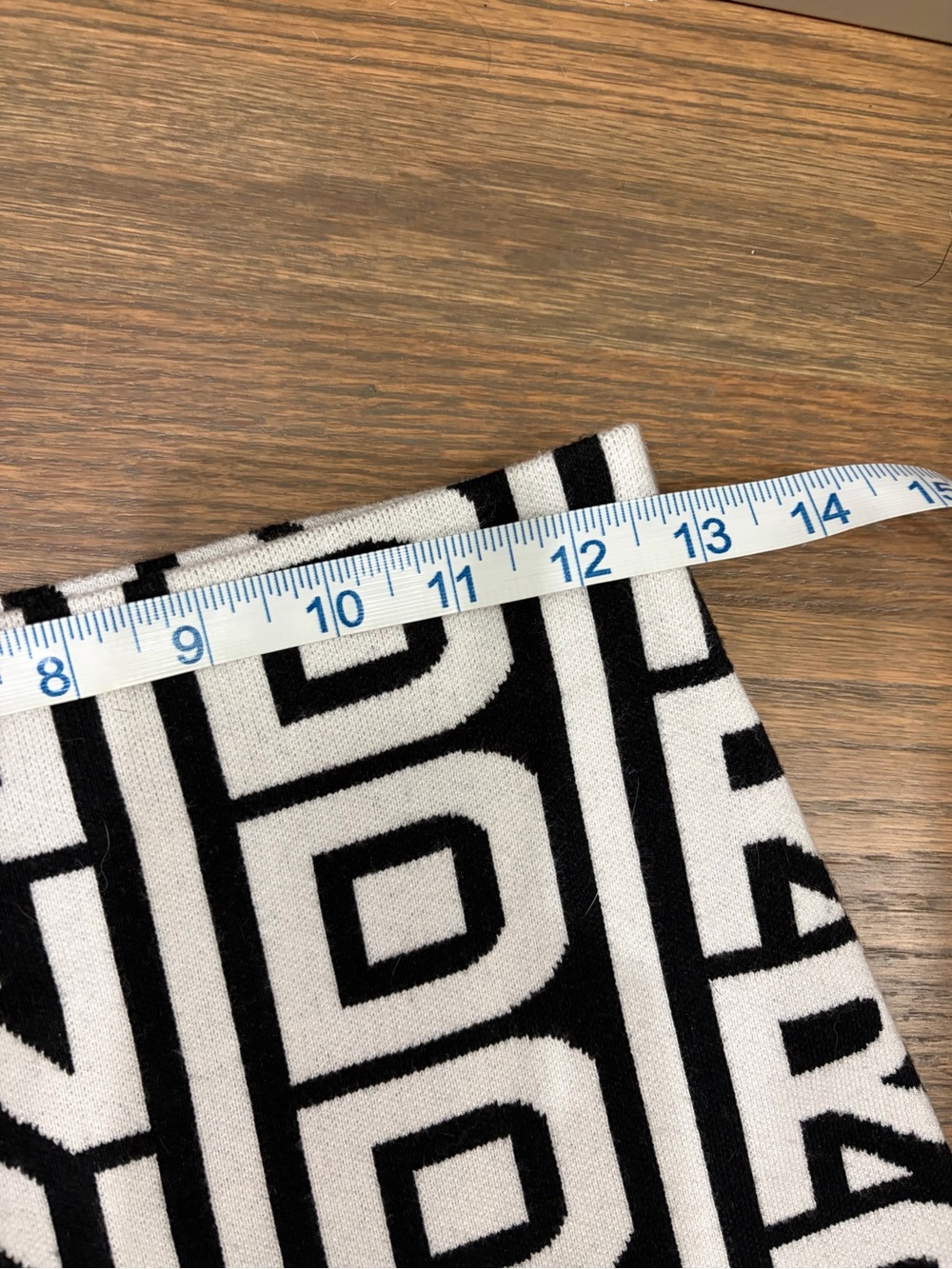 Fendi Black and White Logo Knit Pencil Skirt - Picture 5 of 5